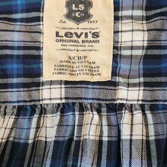 Levi's Blue Plaid Shirt - Picture 2 of 3